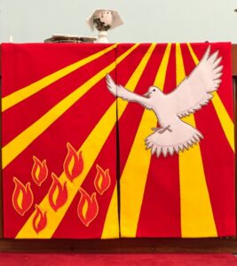 red and yellow cross flag